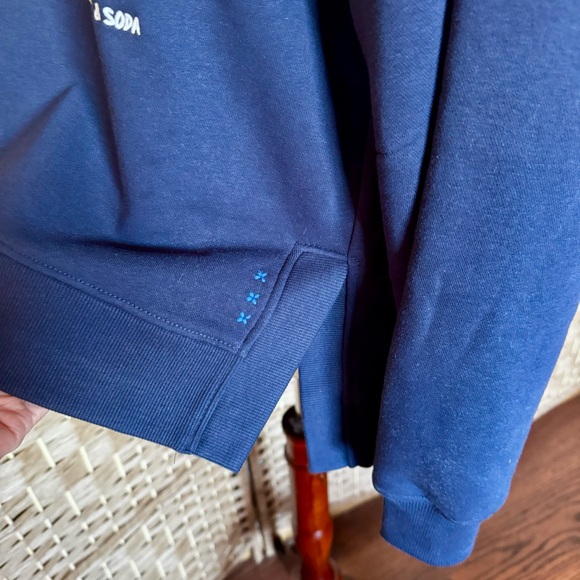 NWT Scotch & Soda navy blue graphic print sweatshirt XL - Picture 8 of 13